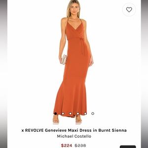Michael Costello x Revolve Genevieve Maxi Dress S